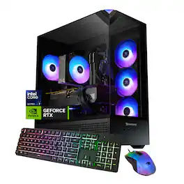 iBUYPOWER - Element Gaming Desktop PC-Intel Core Ultra 7 265F, NVIDIA GeForce RTX 5060Ti 8GB, 32GB DDR5 RAM, 2TB NVMe SSD_EBI7N56T03 - Black