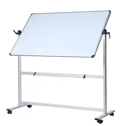 Front. PARKER SLATER - Double-sided Magnetic Mobile Whiteboard 48 X 36 Inches Aluminium Frame And Stand Double-sided Mobile Whiteboard Board.
