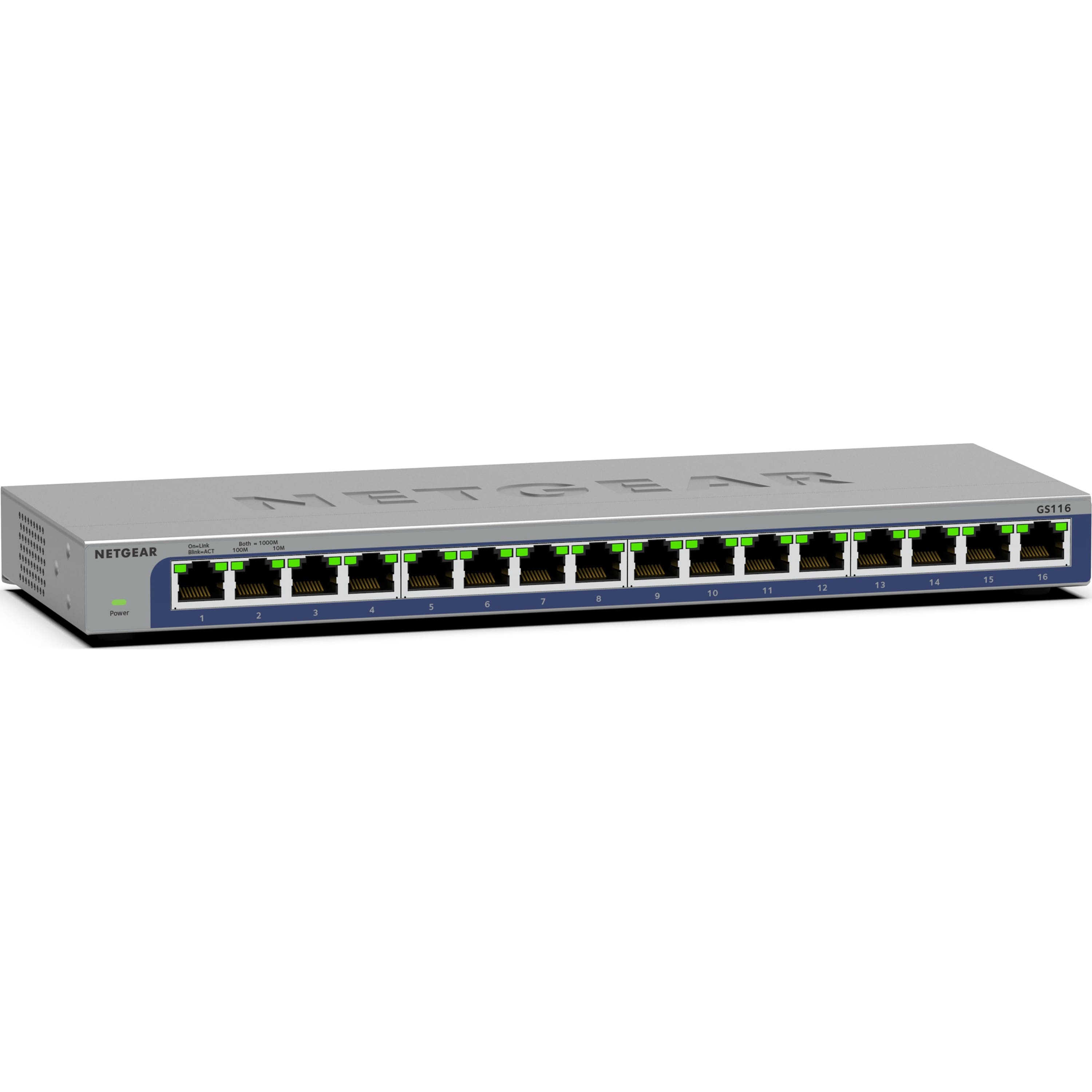 NETGEAR - 16-port Gigabit Unmanaged Ethernet Switch - Gray - Front_Zoom