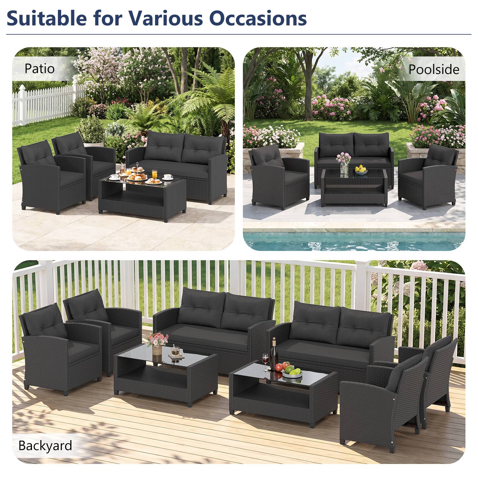 Suitable for Various Occasions

Patio

Poolside

Backyard