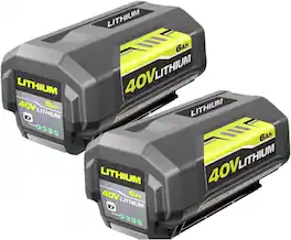 Simple Plus+ - 2-Pack 6.0Ah 40V Replacement Batteries for Ryobi 40V Tools, Compatible with OP4040 OP4060 OP4030 OP4050 OP4026