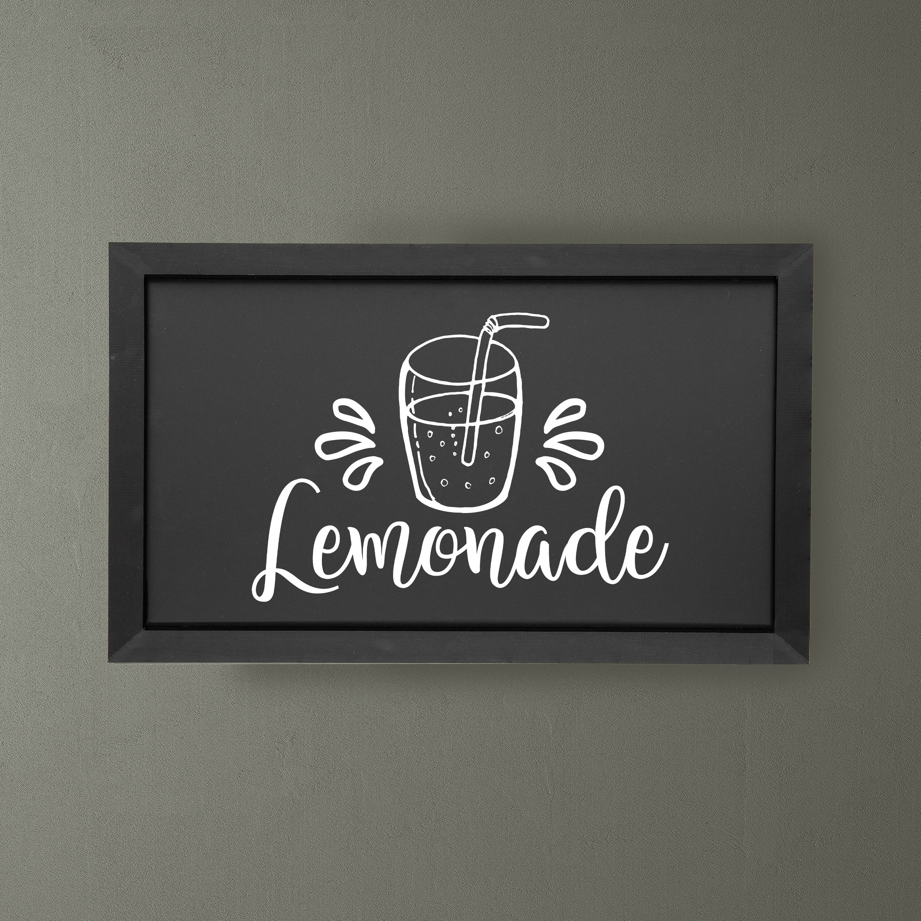 Alt View 1. Sunnydaze - Magnetic Chalkboard for Wall - Black.