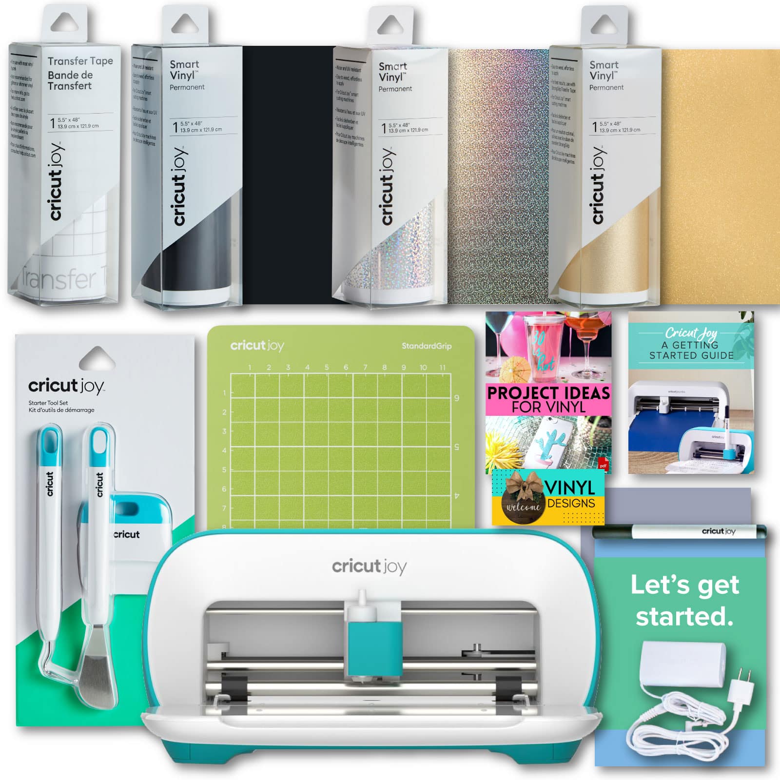 Cricut - Joy Smart Machine and DIY Vinyl Decal Starter Bundle