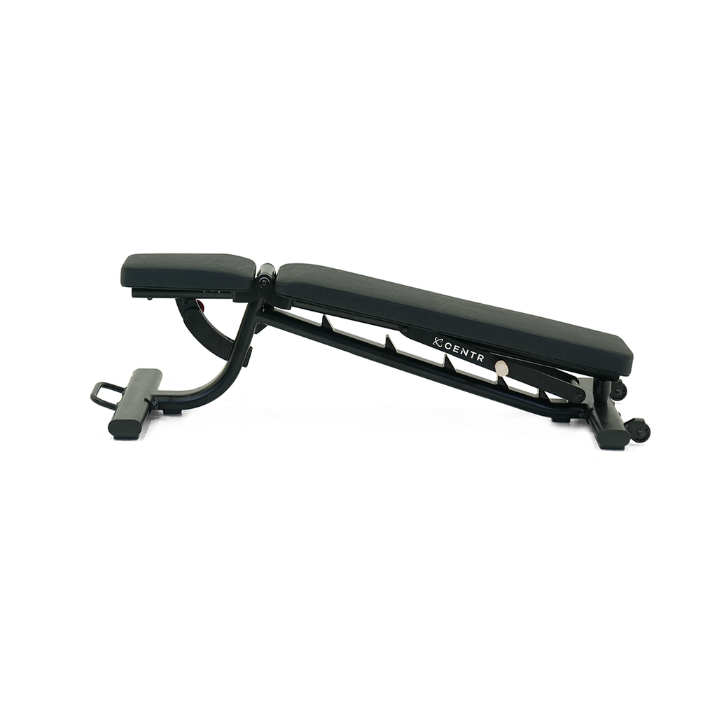 Left. Centr - Centr Flat-Incline-Decline Workout Bench - Black.