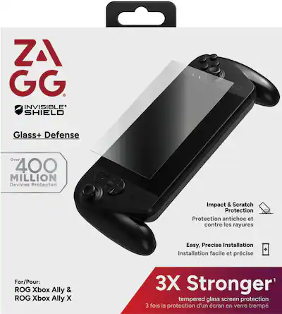 ZAGG - InvisibleShield Glass+ Defense Screen Protector for Asus ROG Xbox Ally/Ally X ZAGG - InvisibleShield Glass+ Defense Screen Protector for Asus ROG Xbox Ally/Ally X