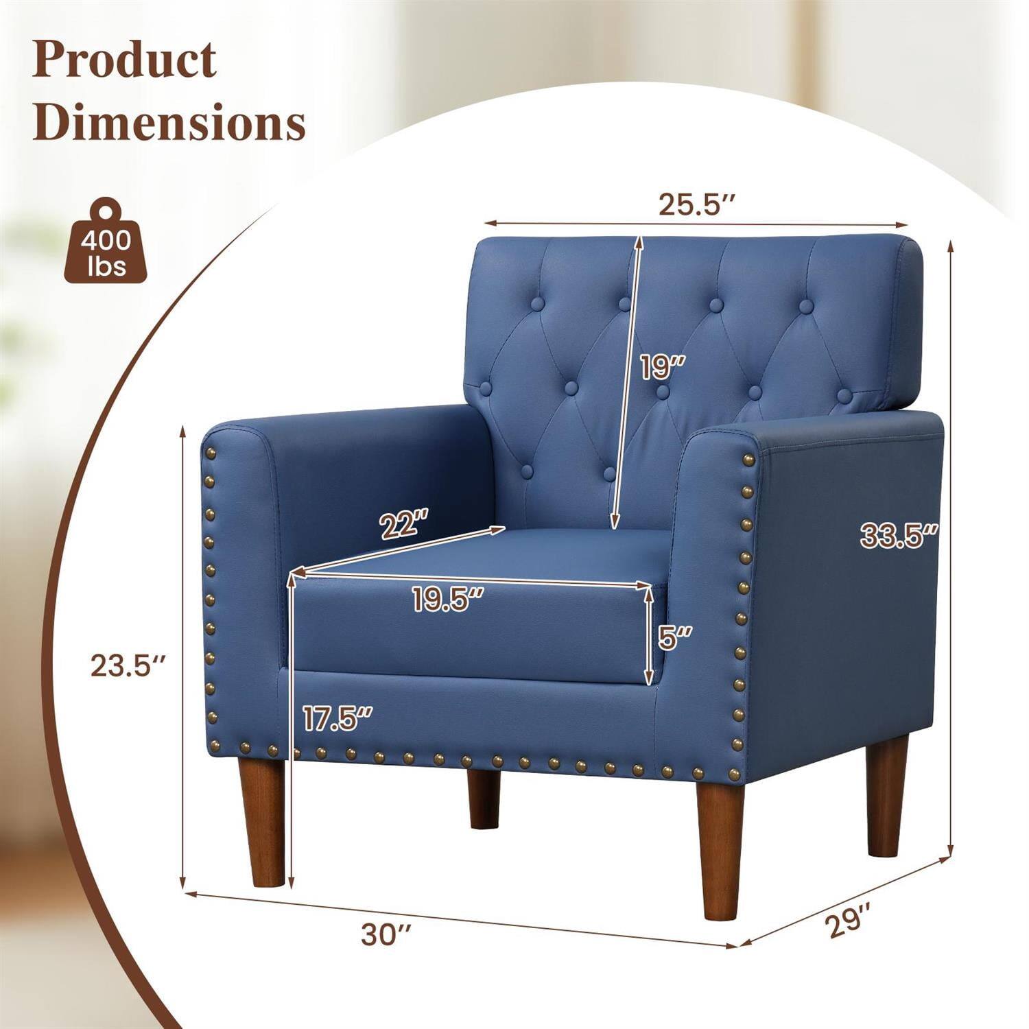 Product Dimensions: 400 lbs, 25.5" x 19" x 22" x 33.5" x 23.5" x 19.5" x 500 x 17.5" x 30" x 29"