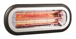 DR. INFRARED HEATER - DR-222 Carbon Infrared Indoor/Outdoor Patio Heater, Wall or Ceiling Mount, 1500W - Black