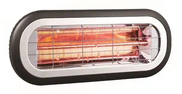 Front. DR. INFRARED HEATER - DR-222 Carbon Infrared Indoor/Outdoor Patio Heater, Wall or Ceiling Mount, 1500W - Black.