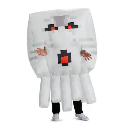 Front. Disguise - Minecraft Ghast Inflatable Adult Costume | One Size Fits Most - Black.