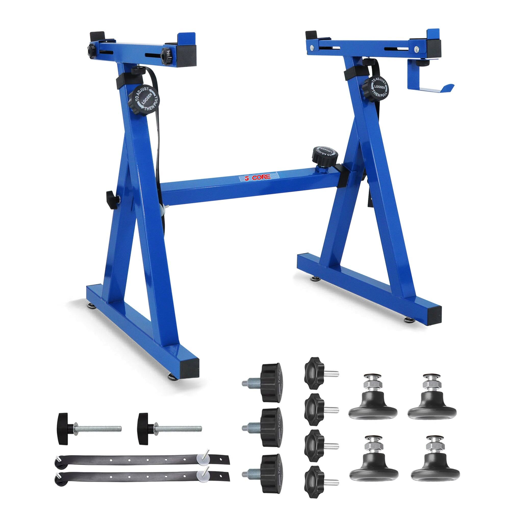 5 CORE - Keyboard Stand Z Shape Adjustable Foldable Heavy Duty Key Board Piano DJ Controller Stands - Blue