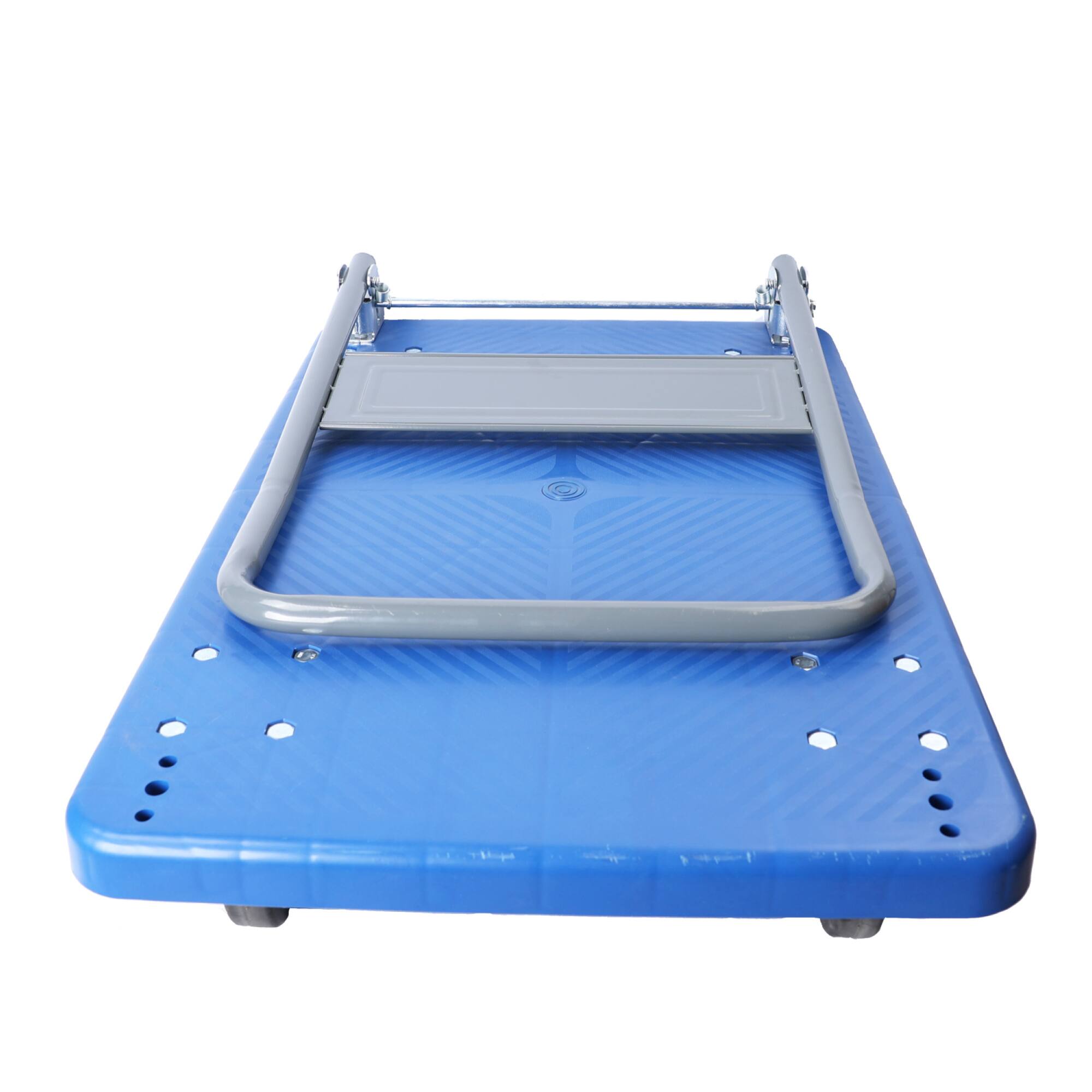 Alt View 2. ELEMENT ACE - Heavy Duty Foldable Platform Cart with Swivel Handle and PU Wheels for Efficient Moving and Hauling - Blue.