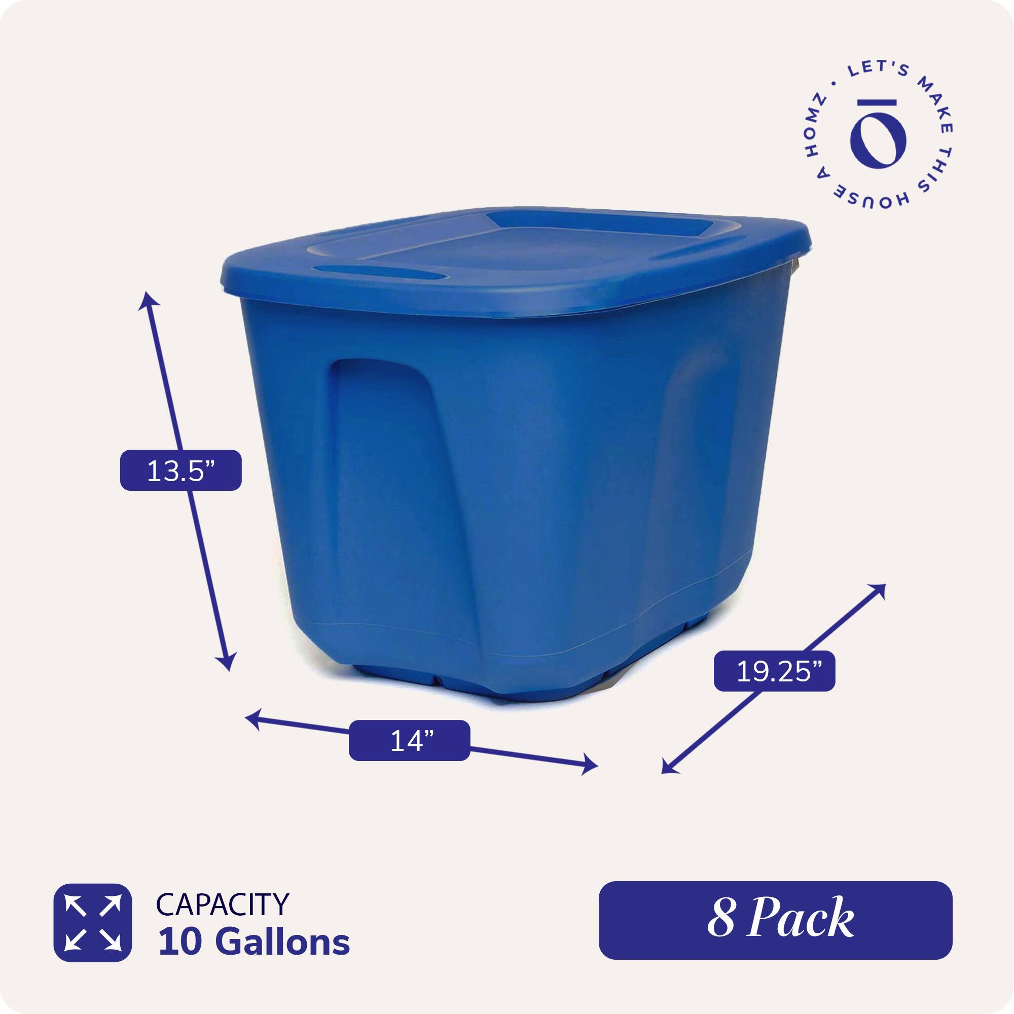 LET'S MAKE THIS HOUSE HOMZ

13.5"  
19.25"  
14"

CAPACITY 10 Gallons

8 Pack