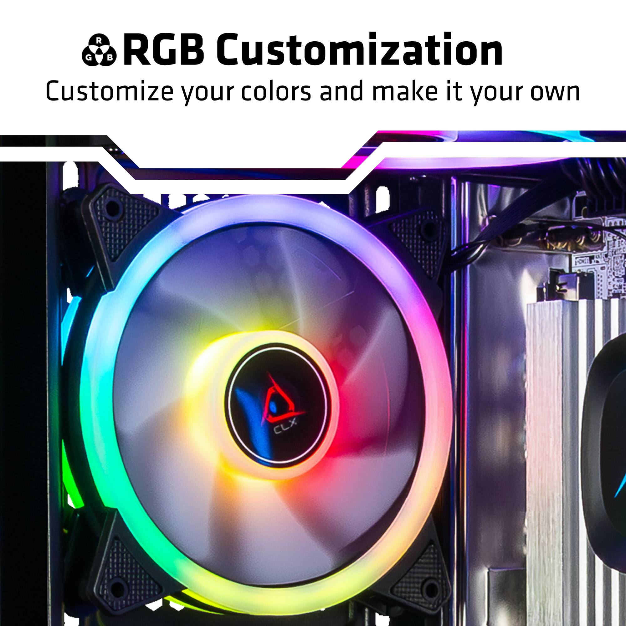RGB Customization  
Customize your colors and make it your own