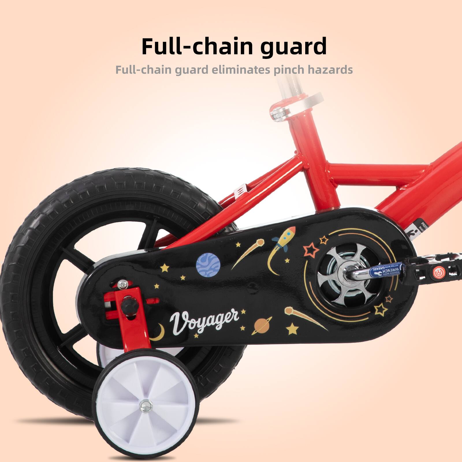 Full-chain guard  
Full-chain guard eliminates pinch hazards  

JVENS MILACH | R - Voyager