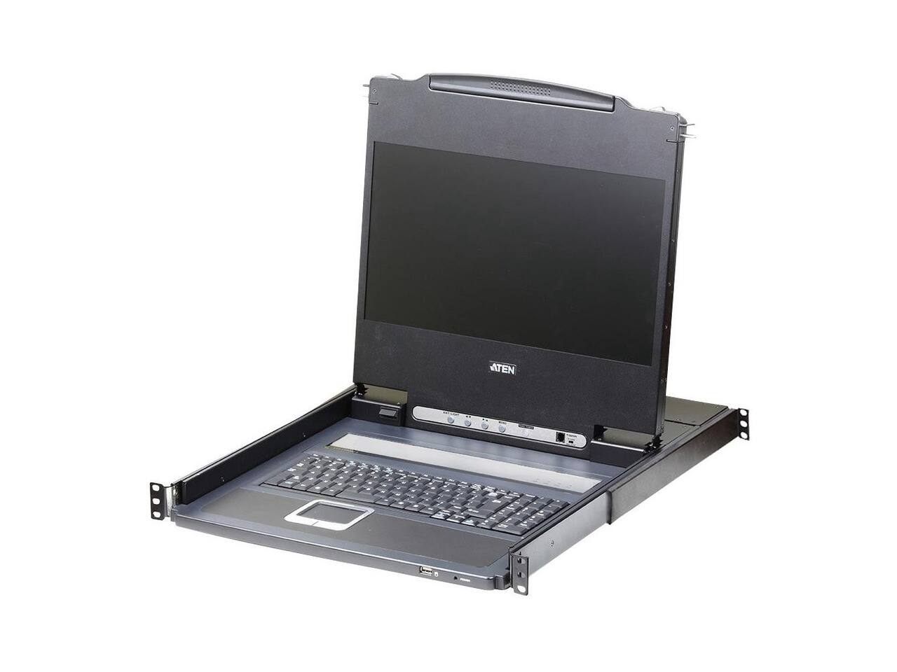 Alt View 2. Aten Technology - CL6700MW DVI Full HD LCD Console - Black.