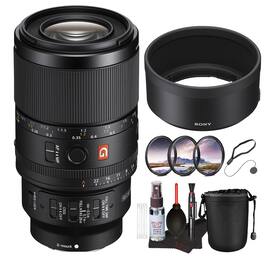 Bundle - Sony - FE 100mm f/2.8 Macro GM Lens E Mount | 1.4× Macro Prime + More - Black