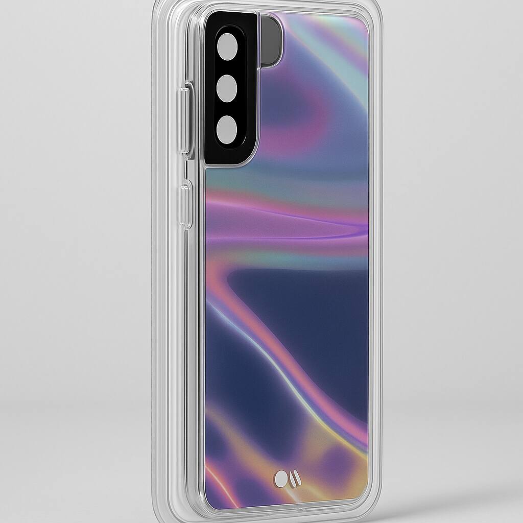 Left. Case-Mate - Case-Mate SOAP Bubble Case for Samsung Galaxy S21 Plus 5G - Iridescent - Multicolor.