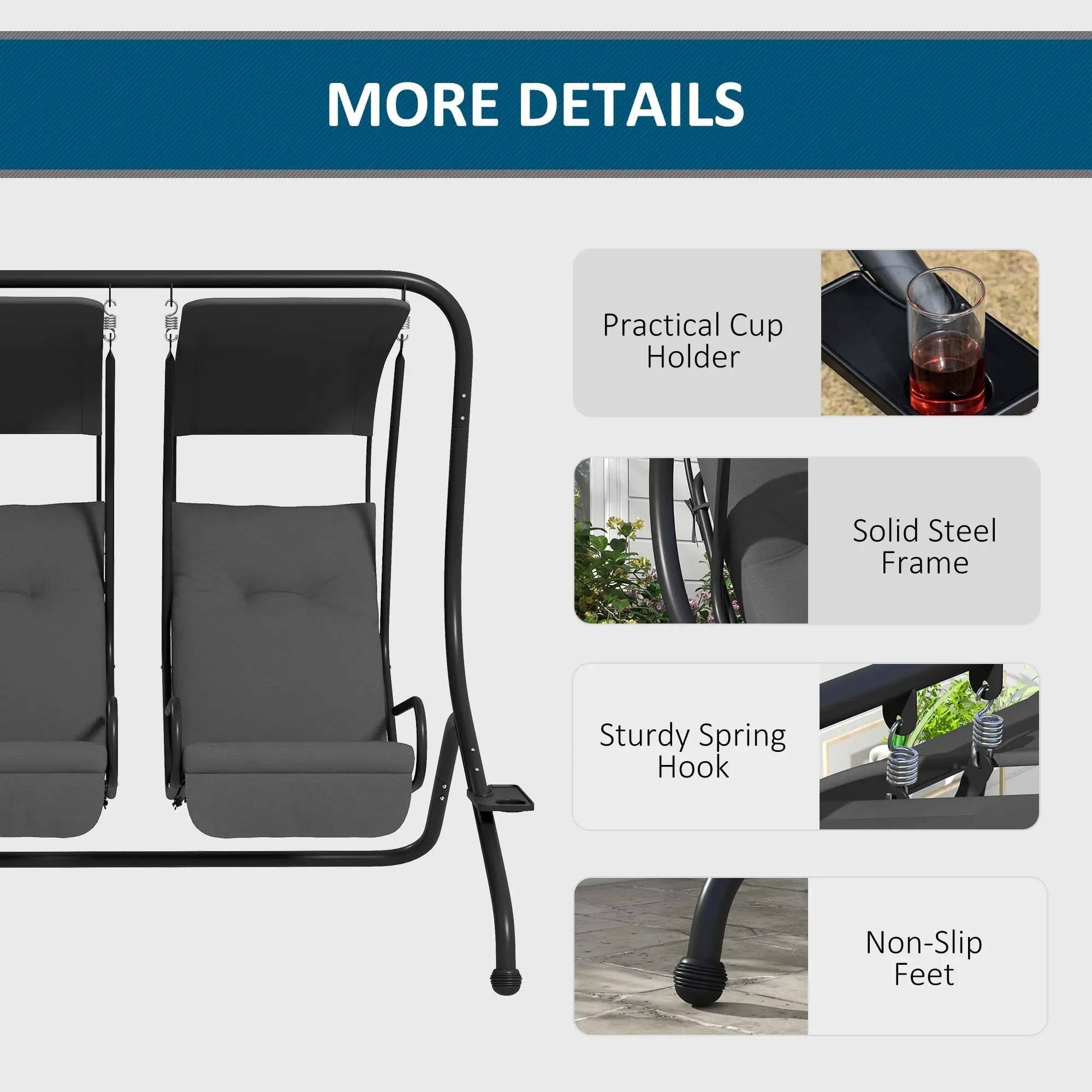 MORE DETAILS

- Practical Cup Holder
- Solid Steel Frame
- Sturdy Spring Hook
- Non-Slip Feet