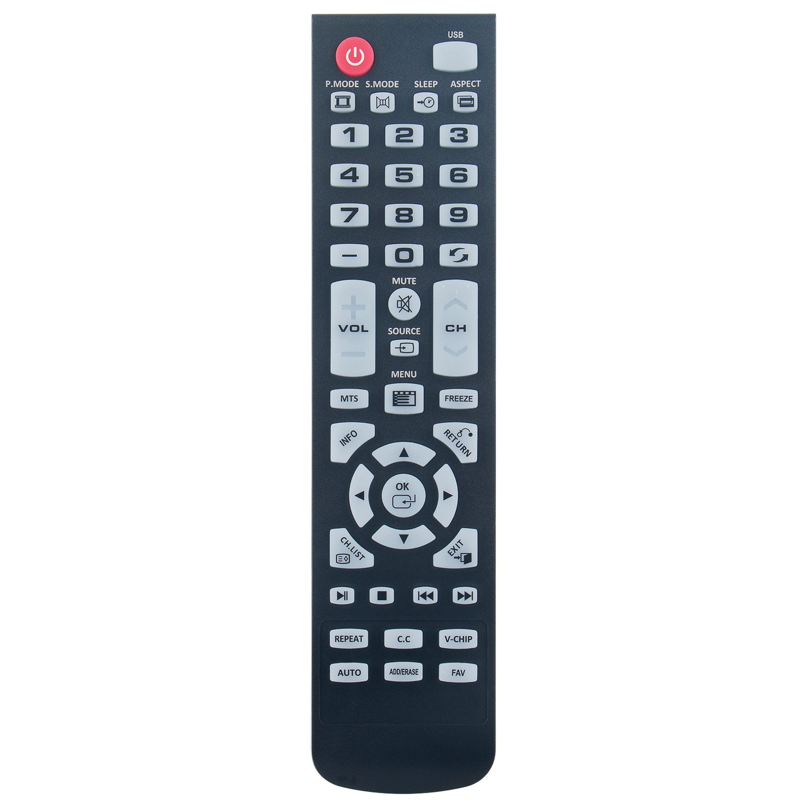 ALLIMITY - Replacement Remote Control, Fit for Element TV ELEFW195 ELEFW247 ELEFW248 ELEFT326 ELEFW504 ELEFW505 ELEFT506 ELEFW581 - Black