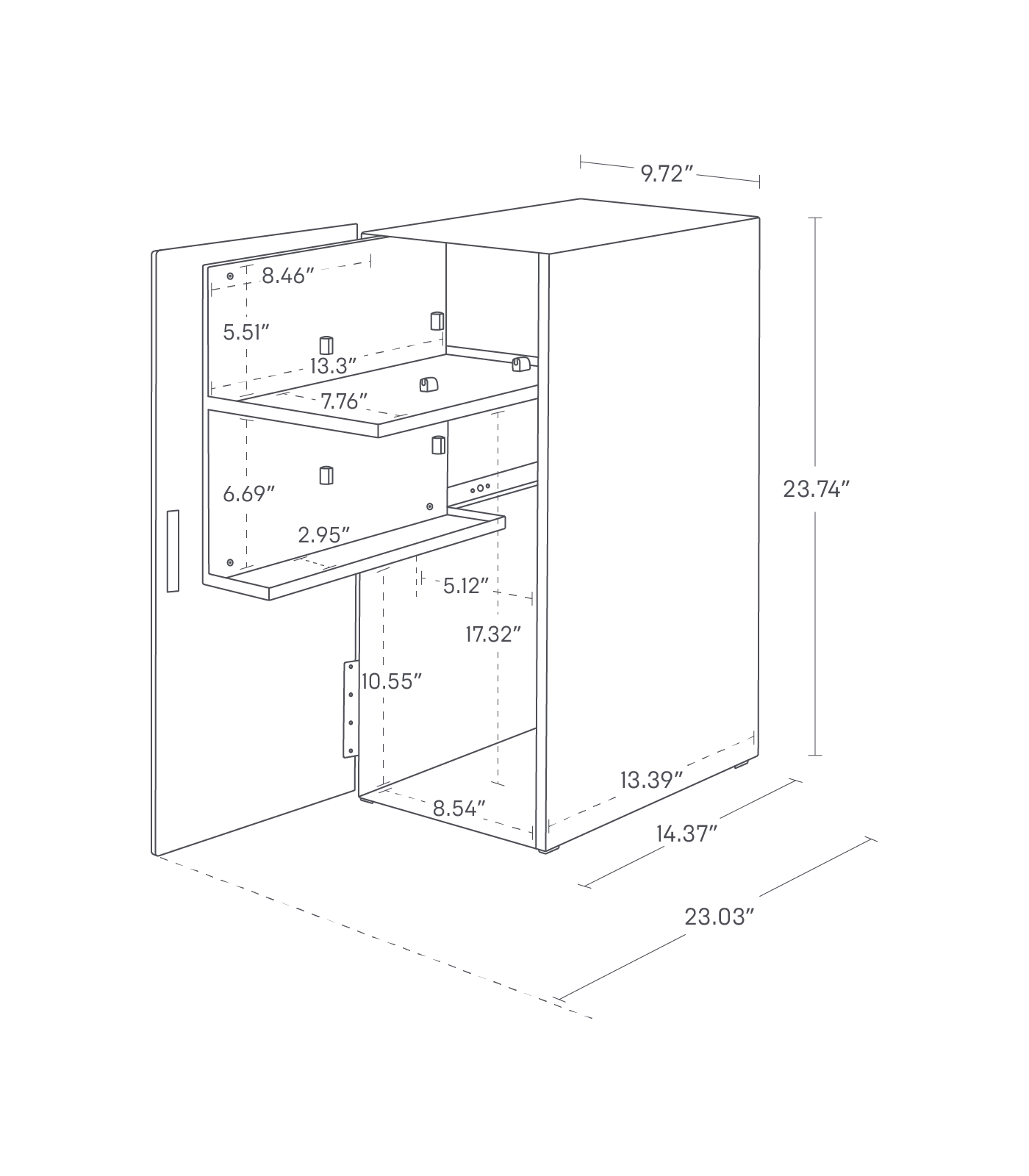 Alt View 2. Yamazaki Home - Video Game Storage Cabinet - Steel - Black.
