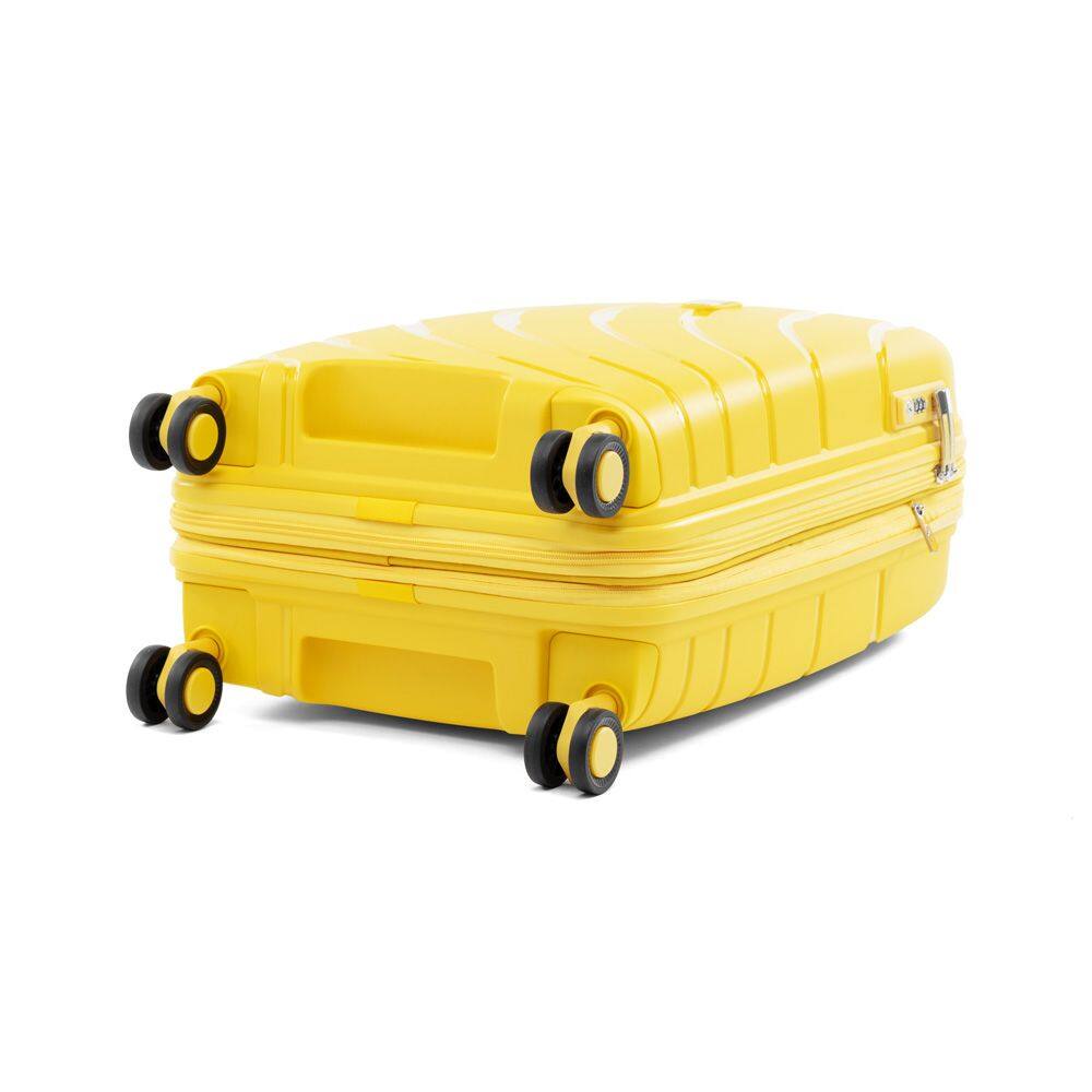 Left. Atlantic - Atlantic Luggage Hardside Expandable Carry On Spinner - Sunshine Yellow.