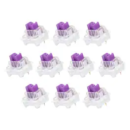 Unique Bargains - 10pcs Keyboard Switches (3-Pin 45gf) Dustproof Pre-Lubed Tactile Linear Switch Replacement for MX Mechanical Keyboard - Purple