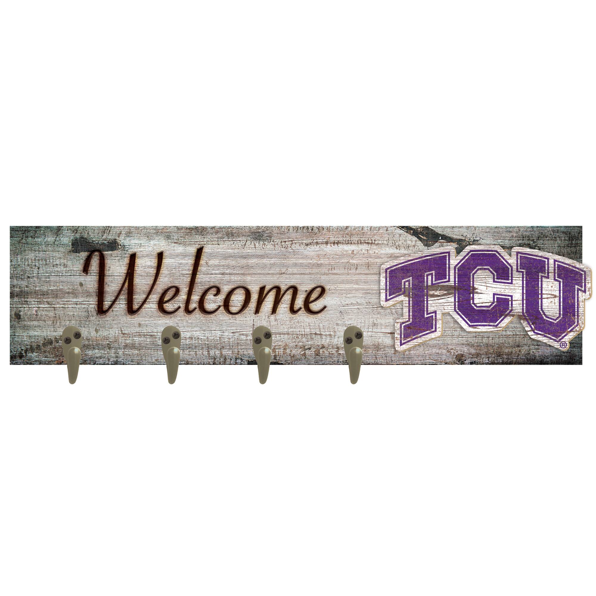 TCU Horned Frogs 24" x 6" Mounted Coat Hanger