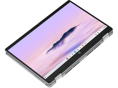 Alt View 4. HP - Chromebook x360 14b-cd0030ca 14" FHD IPS Intel Core i3-N305 up to 3.8 GHz 8GB RAM 256GB UFS ChromeOS - Mineral Silver.