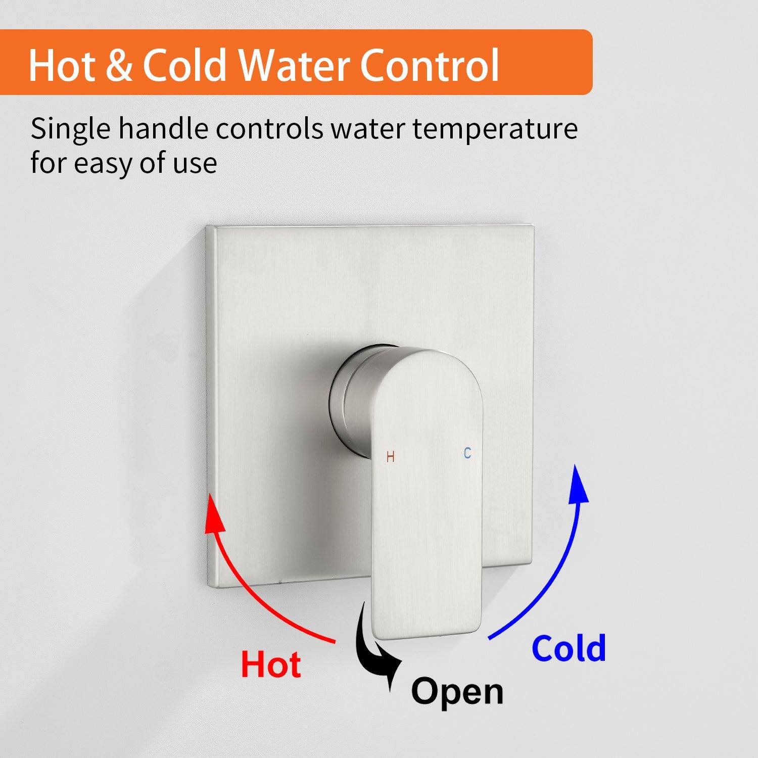 Hot & Cold Water Control

Single handle controls water temperature for easy of use

Hot
Cold
Open