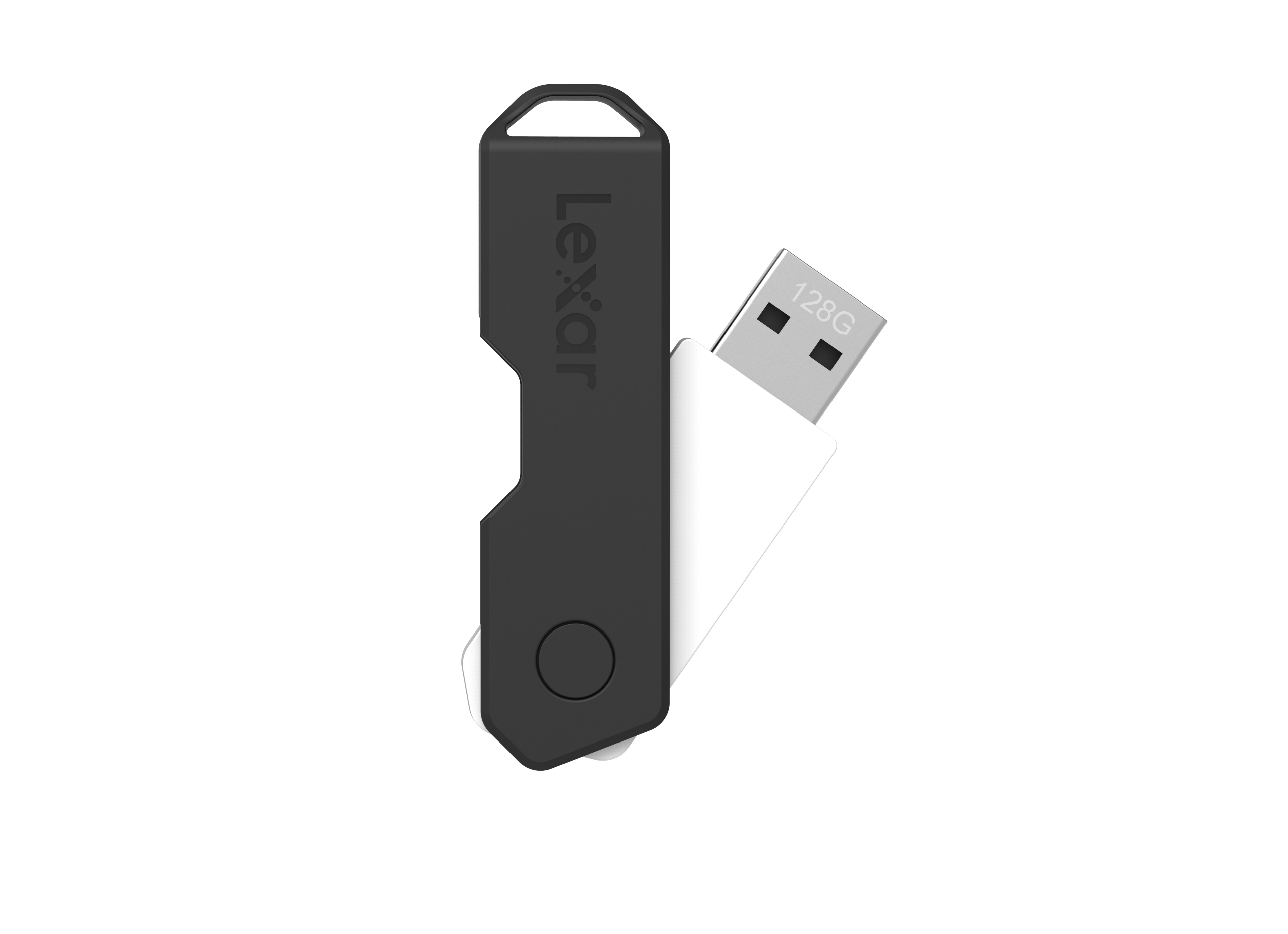 Lexar - 64GB JumpDrive TwistTurn2 USB 2.0 Flash Drive, Swivel Design, backup, mobile storage for work & school - Black