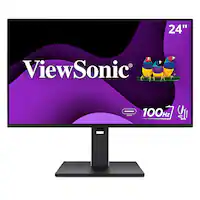 ViewSonic - VG2452 24 IPS FHD Ergonomic Monitor (USB Hub, HDMI, DisplayPort) - Black - Front_Zoom