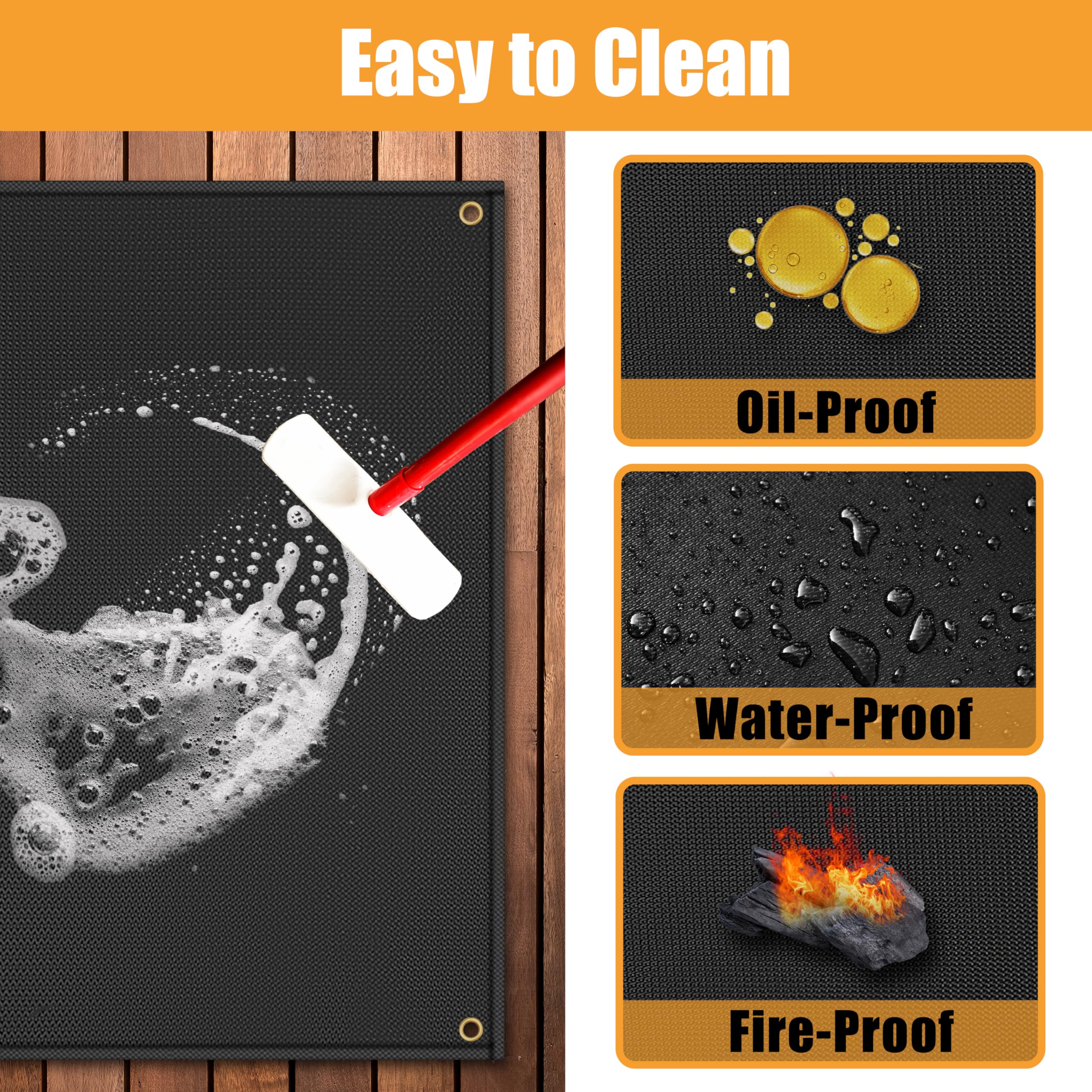 Easy to Clean

Oil-Proof

Water-Proof

Fire-Proof