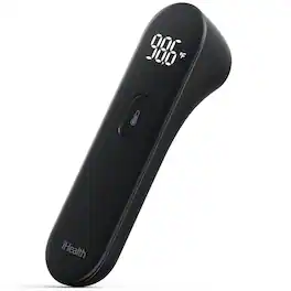 iHealth - No-Touch Forehead Thermometer for Adults, Kids, Babies, Quiet Vibration Feedback, Large LED Digits - Black