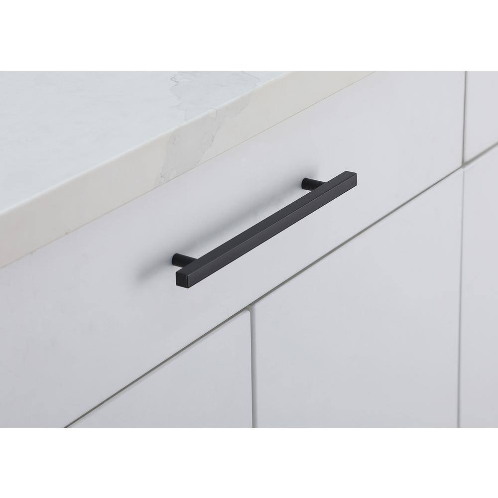 Alt View 1. Elegant Decor - Dior 7-9/16" Center to Center Matte Black Bar Pull Multipack (set of 10) - Matte Black.