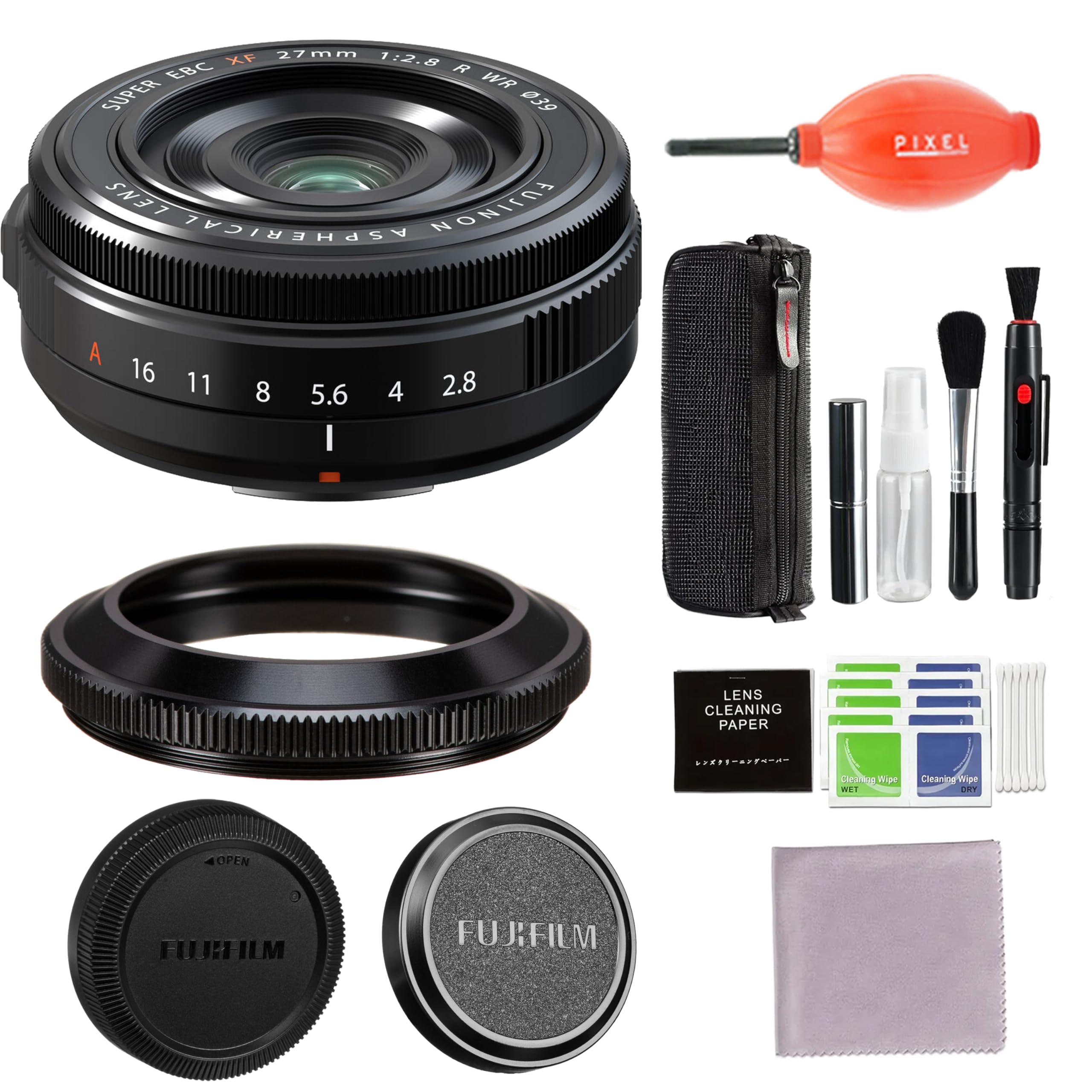 Fujifilm - XF 27mm f/2.8 R WR Lens Bundle with Advanced Accessories