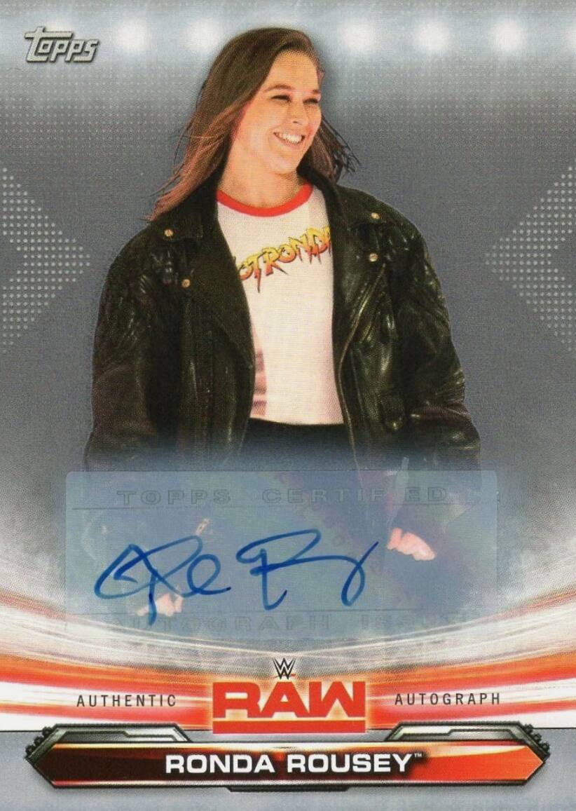 TOPPS CERTIFIED  
AUTHENTIC RAW AUTOGRAPH  
RONDA ROUSEY