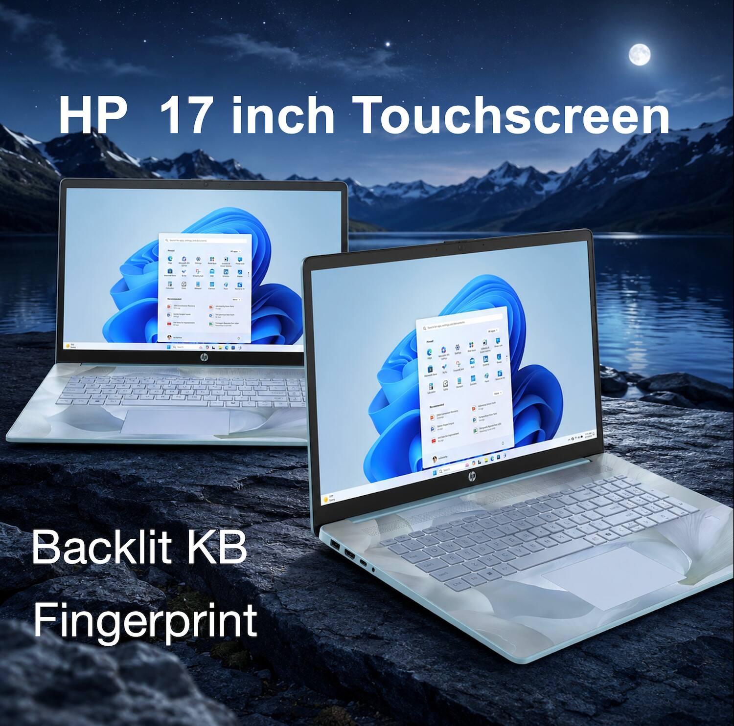 HP 17 inch Touchscreen  
Backlit KB  
Fingerprint