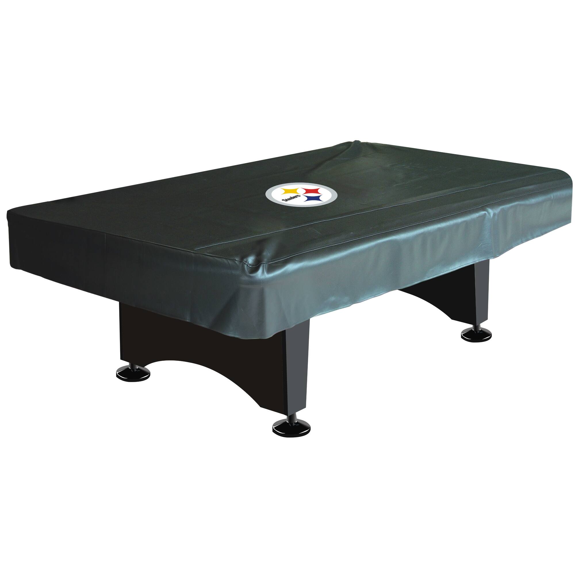Front. Imperial - Pittsburgh Steelers 8' Deluxe Pool Table Cover - Multicolor.