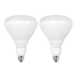 VIRIBRIGHT - BR40 LED Bulb, E26, Screw Base, 75W Equivalent, 1400 Lumens, Dimmable Cool White 4000K (2-Pack) - 4000