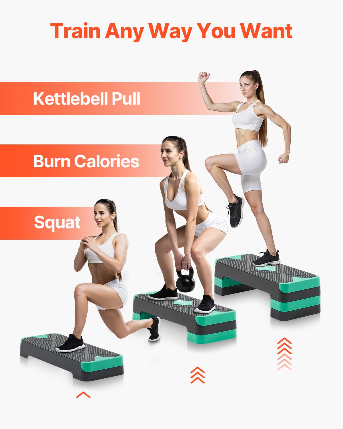 Train Any Way You Want

- Kettlebell Pull
- Burn Calories
- Squat