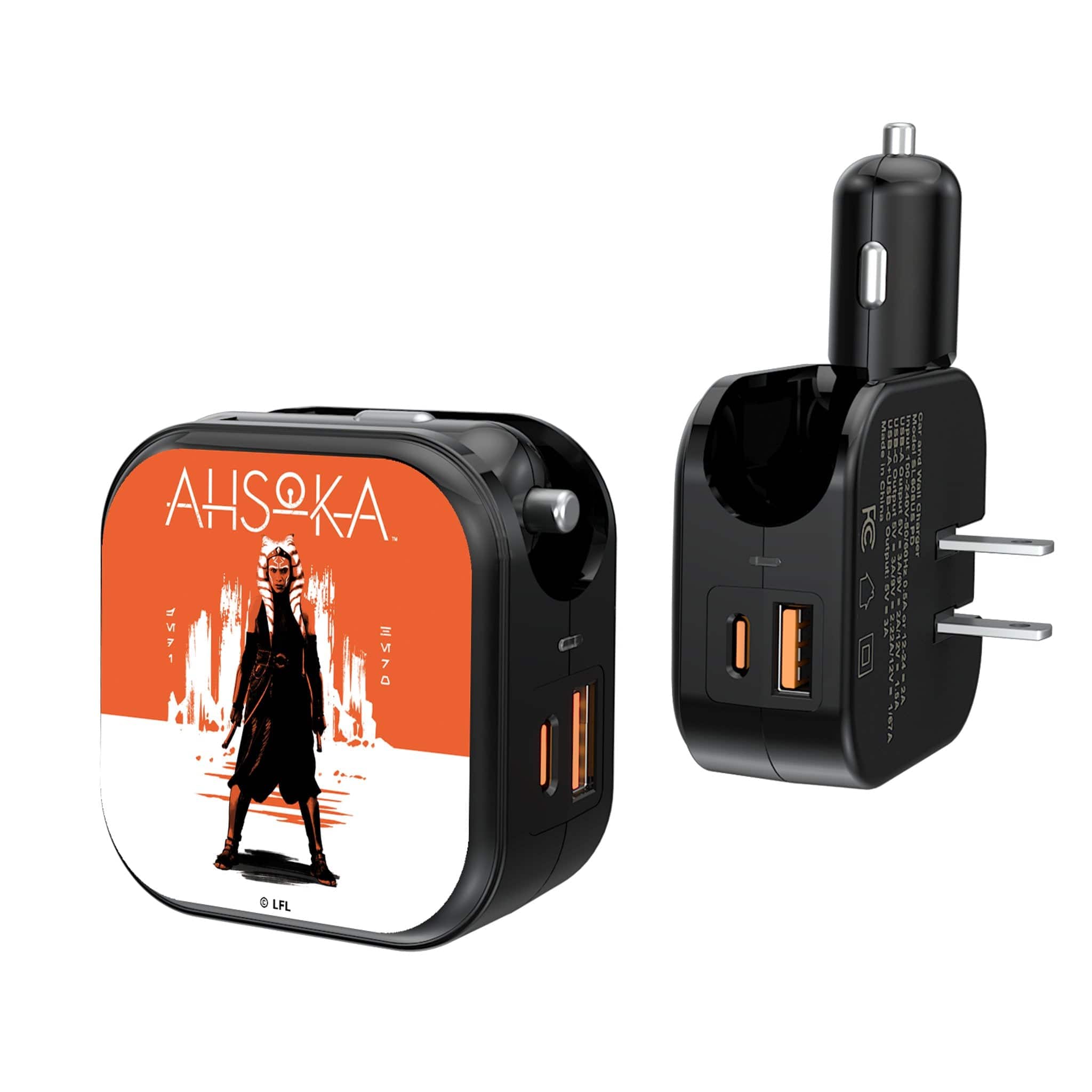 Keyscaper - Star Wars: Ahsoka Season 1 BaseOne 2 in 1 USB A/C Charger - Ahsoka