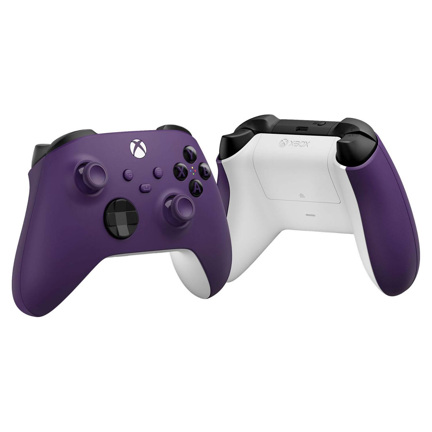 Left. Microsoft - Xbox Wireless Controller for Series X, Series S, Windows with MightySkins Custom Skin Code - Astral Purple - Astral Purple.