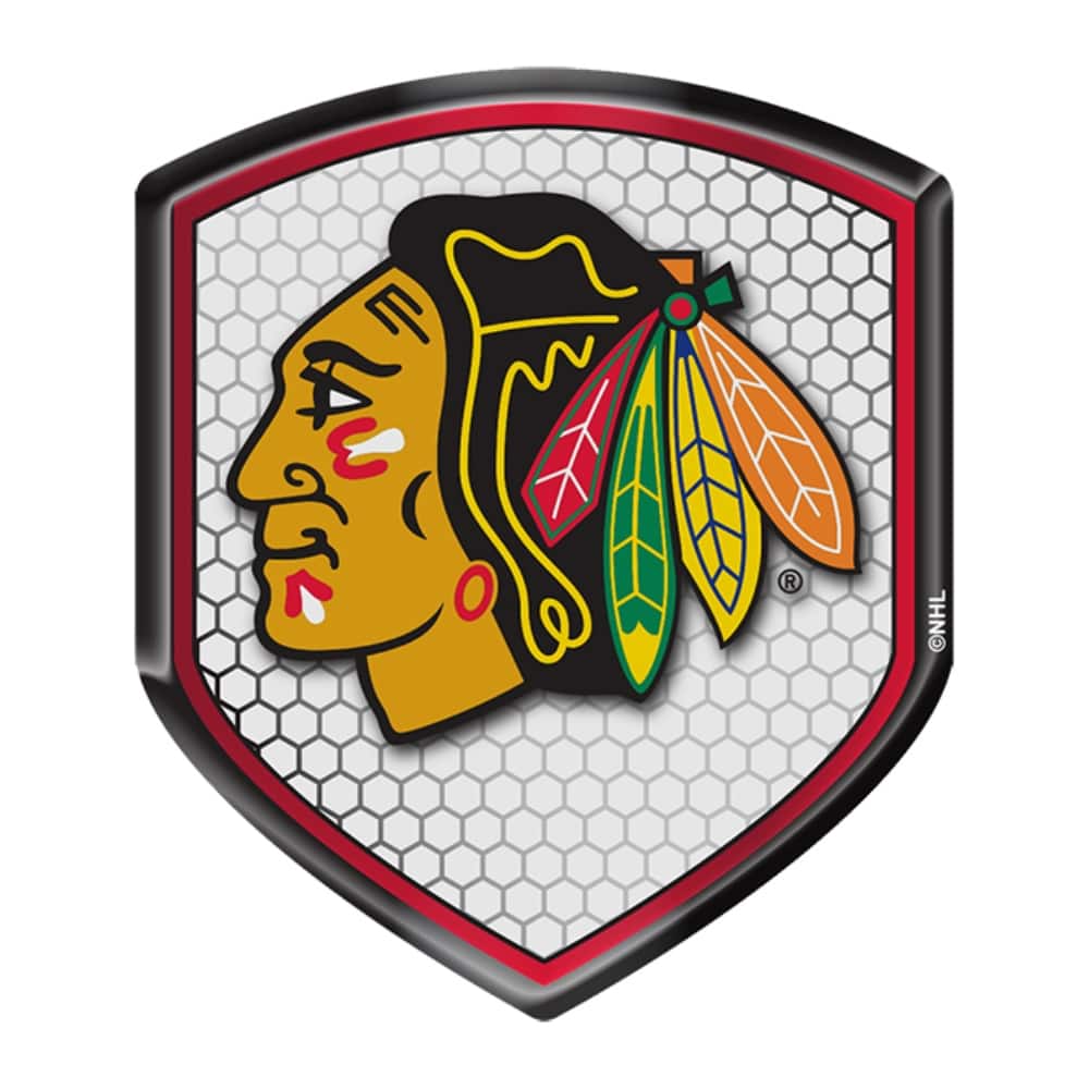 TCL - Chicago Blackhawks Reflector Shield Emblem - Easy Peel & Stick for cars, trucks, mailboxes, doors and more - Multi