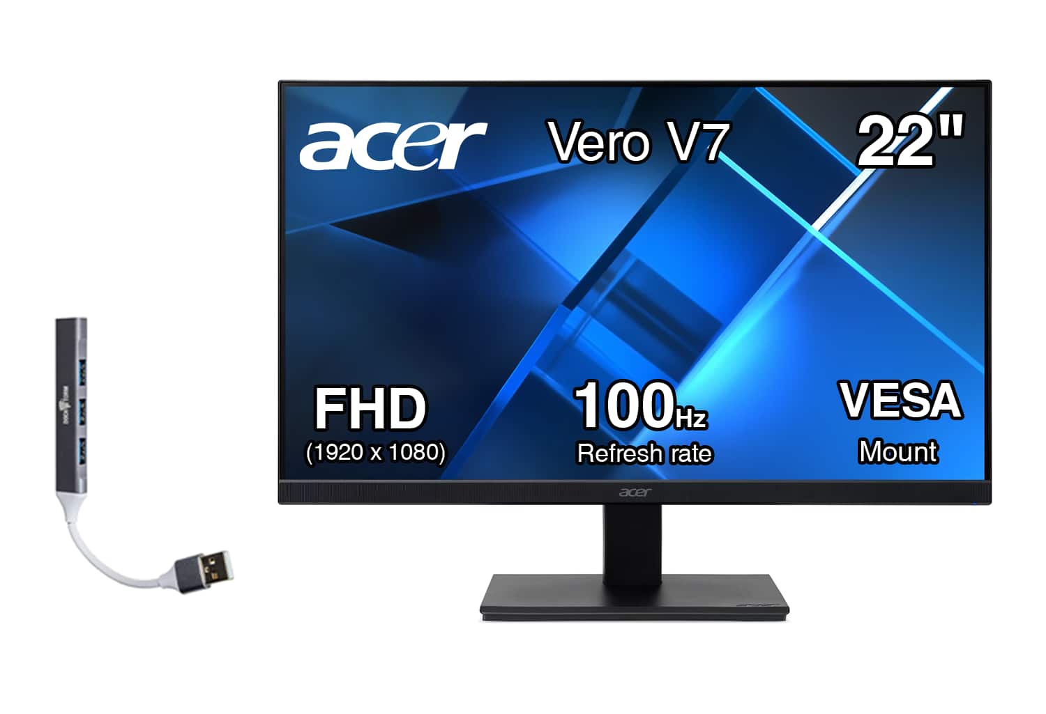 acer Vero V7 22" FHD (1920 x 1080) 100Hz Refresh rate VESA Mount