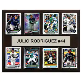 C&I Collectibles - Julio Rodriguez Seattle Mariners 12" x 15" Trading Card Plaque - Multicolor