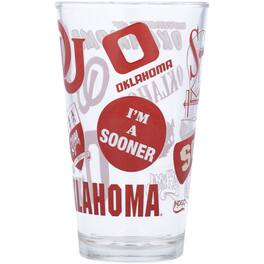 Indigo Falls - Oklahoma Sooners 16oz. Medley Vintage Pint Glass - Multicolor