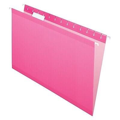Alt View 1. Pendaflex - 10 Heavy Duty Reinforced Hanging File Folder, 1/5-Tab, Legal, 25/Box - Pink.