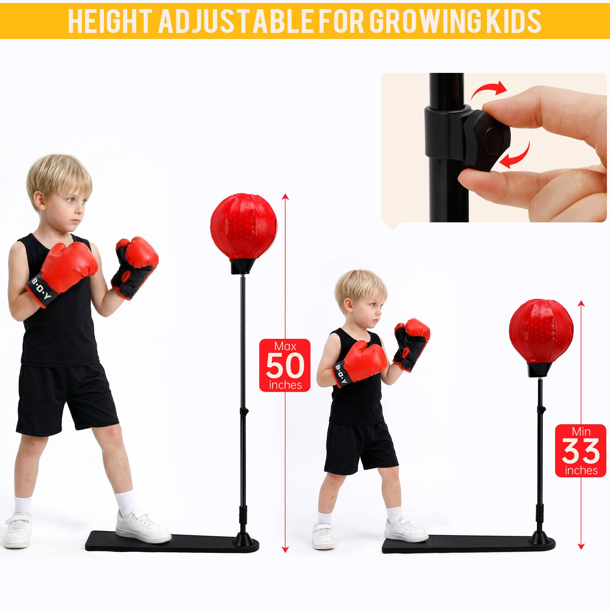 HEIGHT ADJUSTABLE FOR GROWING KIDS

Max 50 inches

Min 33 inches