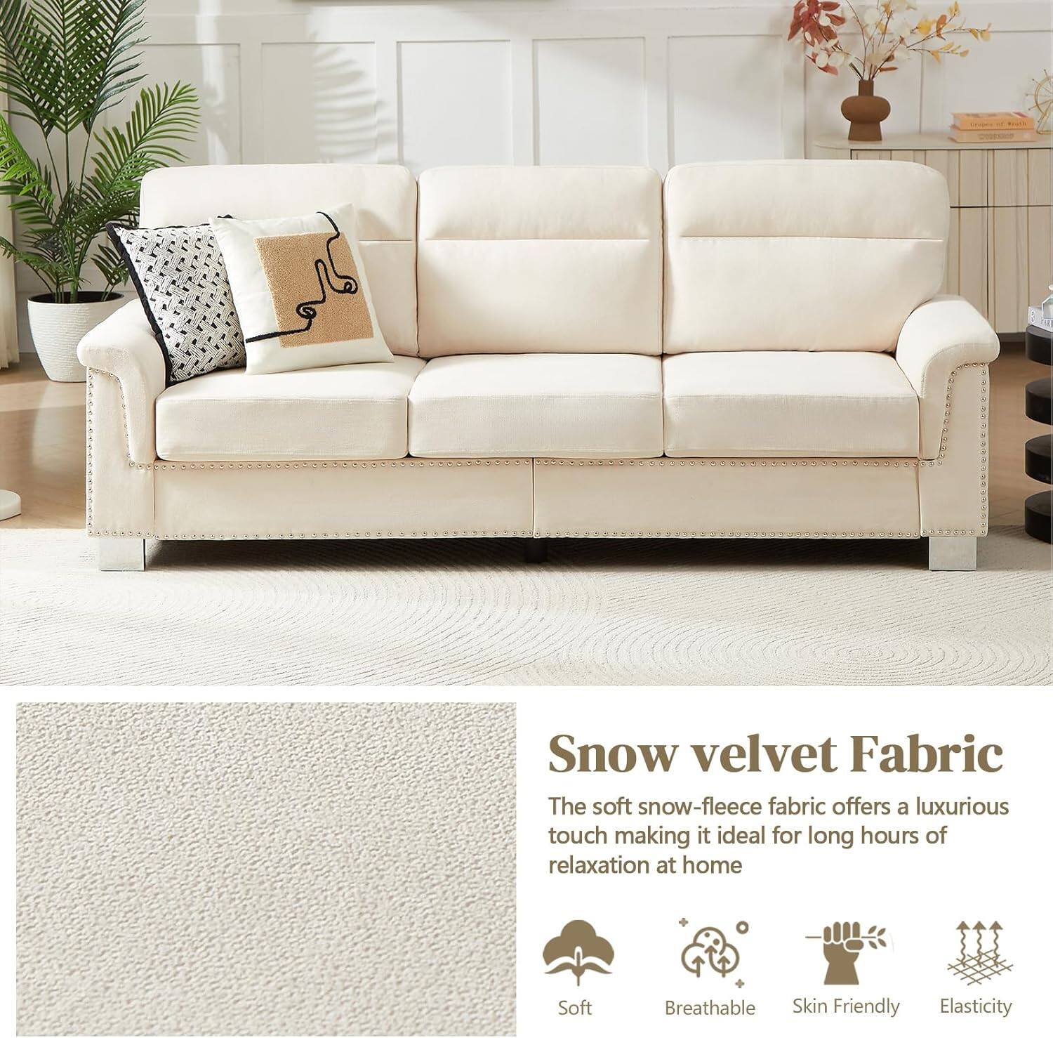 Snow velvet Fabric

The soft snow-fleece fabric offers a luxurious touch making it ideal for long hours of relaxation at home

- Soft
- Breathable
- Skin Friendly
- Elasticity