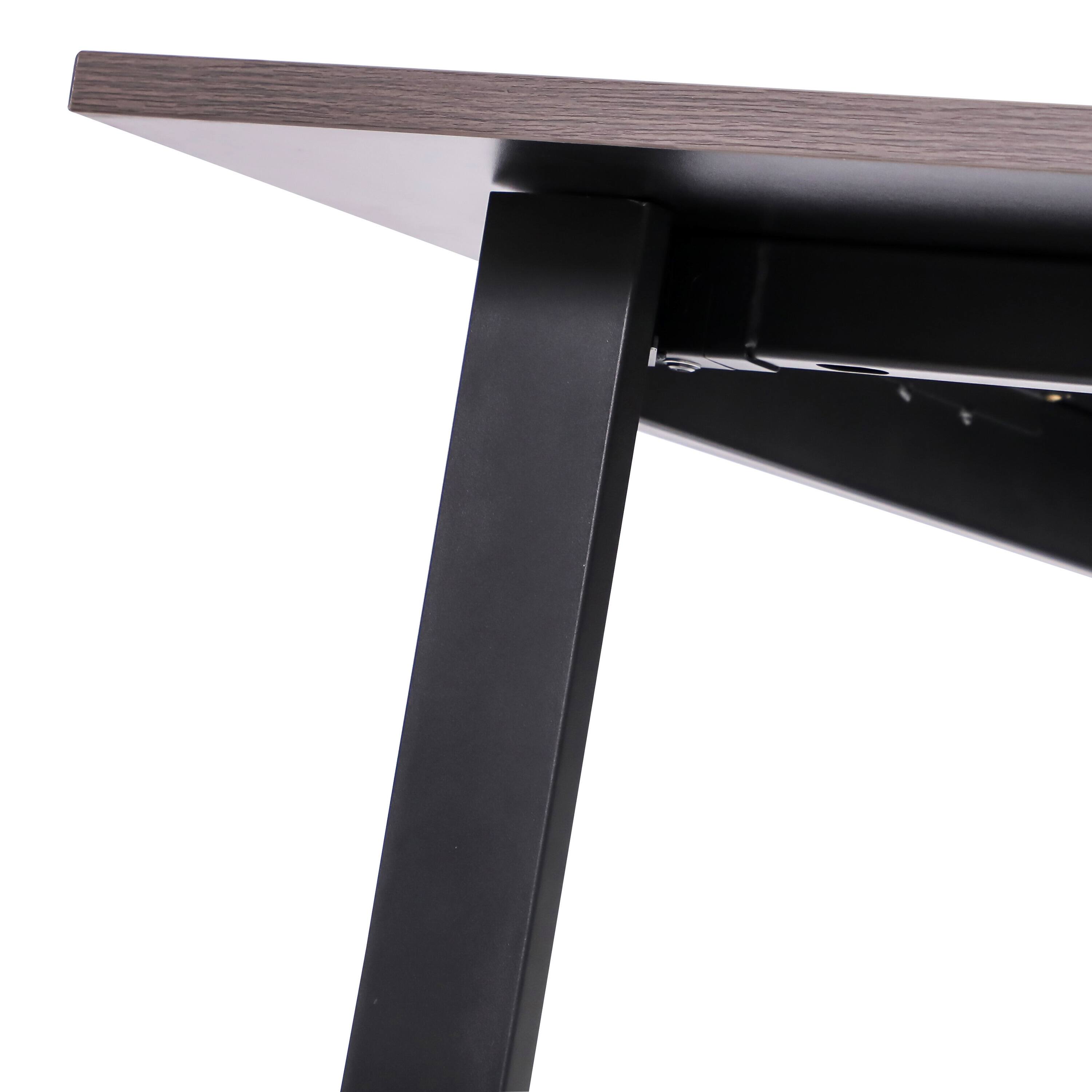 Alt View 7. Emma + Oliver - Remy 72x36 Dining or Gaming Table with Double Sided Laminate Table Top and Heavy Duty U-Frame Steel Base - Gray Oak.